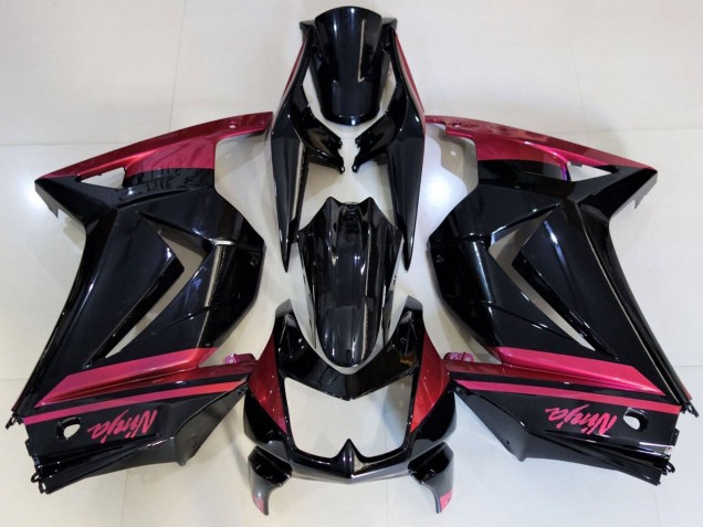 2008-2012 Kawasaki Ninja 250 Motorcycle Fairings - Glossy Black Red Canada for Sale