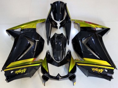 2008-2012 Kawasaki Ninja 250 Motorcycle Fairings - Glossy Black Yellow Canada for Sale