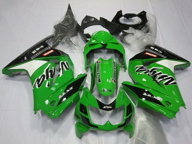 2008-2012 Kawasaki Ninja 250 Motorcycle Fairings - Green White Black Canada for Sale