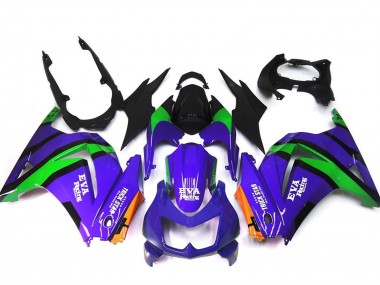 2008-2012 Kawasaki Ninja 250 Motorcycle Fairings - Purple Orange Green Black Canada for Sale