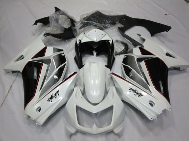 2008-2012 Kawasaki Ninja 250 Motorcycle Fairings - White Glossy Black Canada for Sale