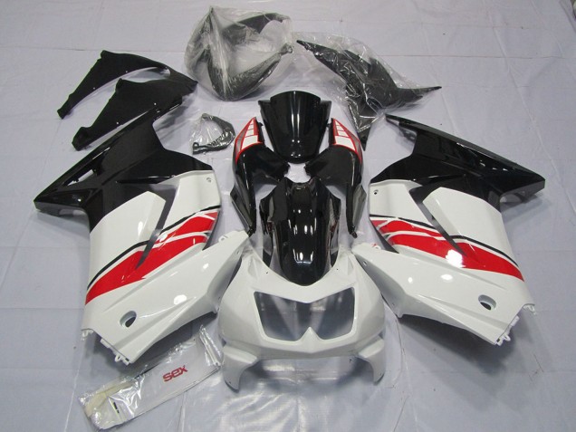 2008-2012 Kawasaki Ninja 250 Motorcycle Fairings - White Red Glossy Black Yama Style Canada for Sale