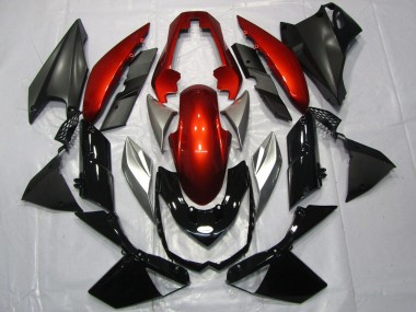2010-2013 Kawasaki Z1000 Motorcycle Fairings - Red Silver Glossy Black Canada for Sale