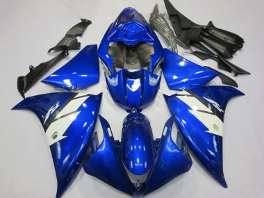 2012-2014 Yamaha R1 Motorcycle Fairings - Blue White Canada for Sale