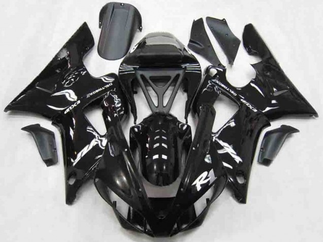 2000-2001 Yamaha R1 Motorcycle Fairings - Glossy Black White Canada for Sale