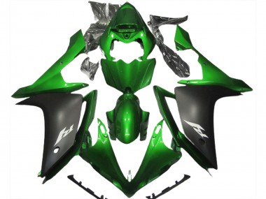 2007-2008 Yamaha R1 Motorcycle Fairing - Green Matte Black Canada for Sale