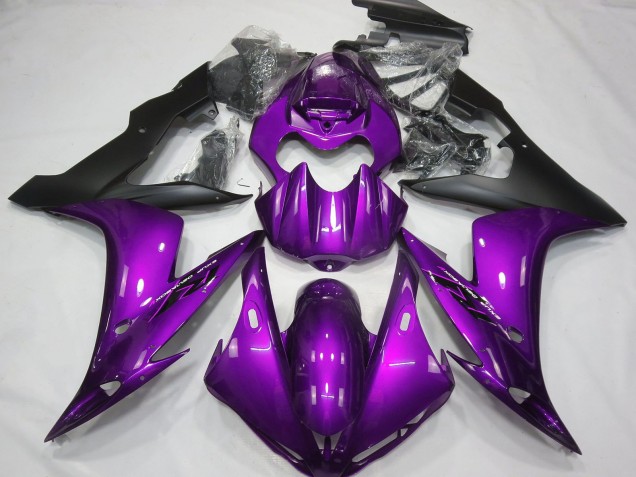 2004-2006 Yamaha R1 Motorcycle Fairings - Purple Matte Black Canada for Sale
