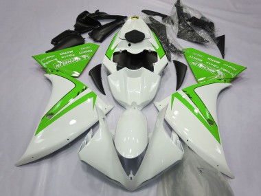 2012-2014 Yamaha R1 Motorcycle Fairings - White Green Canada for Sale