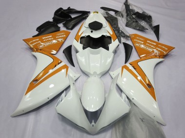 2012-2014 Yamaha R1 Motorcycle Fairings - White Orange Canada for Sale