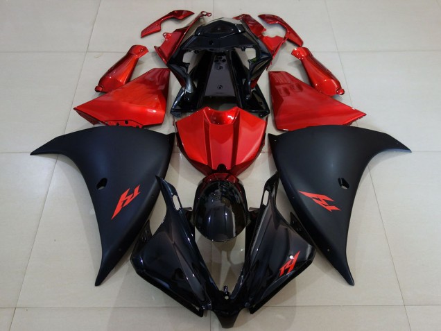 2012-2014 Yamaha R1 Motorcycle Fairing - Glossy Black Matte Black Red Canada for Sale