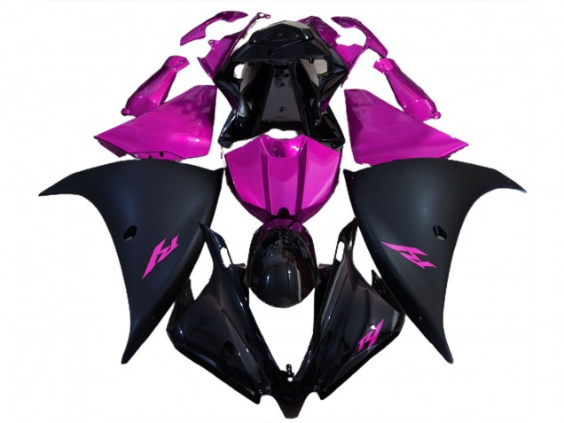 2012-2014 Yamaha R1 Motorcycle Fairings - Glossy Black Matte Black Pink Canada for Sale