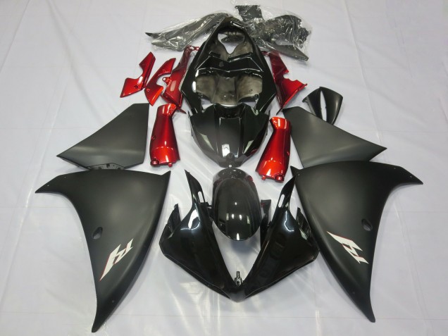 2012-2014 Yamaha R1 Motorcycle Fairings - Glossy Black Matte Black Red Canada for Sale