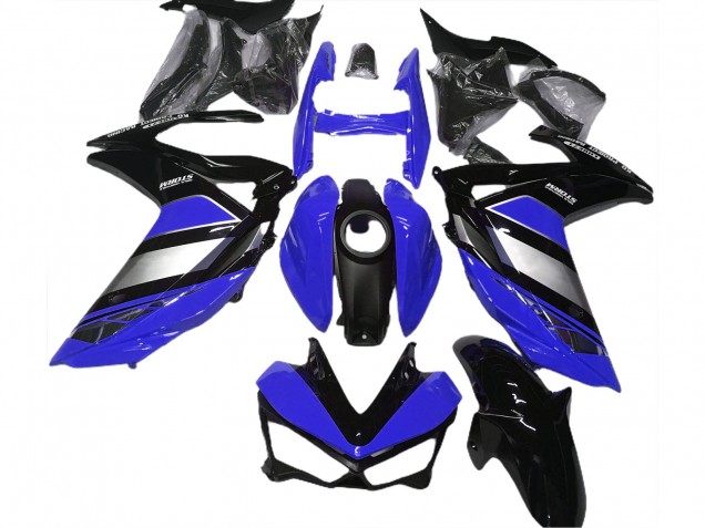 2015-2018 Yamaha R3 Motorcycle Fairing - Blue Silver Glossy Black Yamalube Canada for Sale
