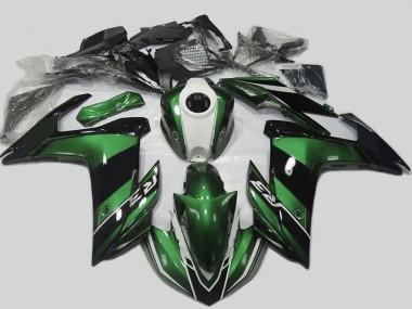 2015-2018 Yamaha R3 Motorcycle Fairing - Green White Glossy Black Canada for Sale