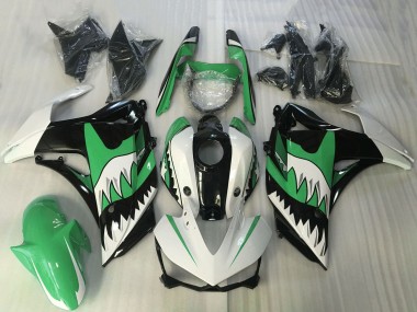 2015-2018 Yamaha R3 Motorcycle Fairing - White Green Black Shark Canada for Sale