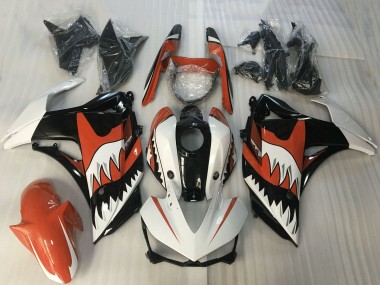 2015-2018 Yamaha R3 Motorcycle Fairings - White Orange Glossy Black Shark Canada for Sale