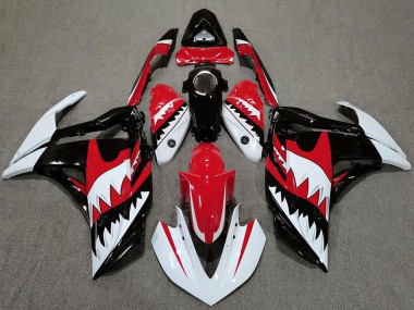 2015-2018 Yamaha R3 Motorcycle Fairings - White Red Black Shark Canada for Sale