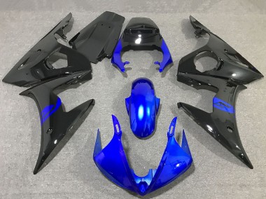 2003-2004 Yamaha R6 Motorcycle Fairings - Blue Glossy Black Canada for Sale