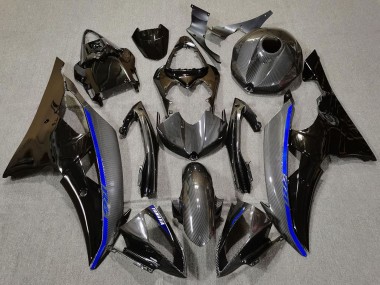 2008-2016 Yamaha R6 Motorcycle Fairings - Glossy Black Carbon Fiber Style Blue Canada for Sale