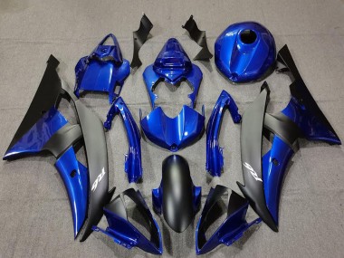 2008-2016 Yamaha R6 Motorcycle Fairings - Blue Matte Black White Decals Canada for Sale