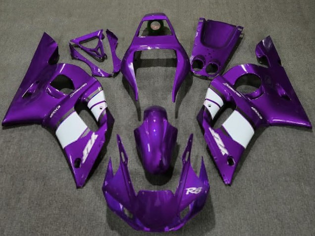 1998-2002 Yamaha R6 Motorcycle Fairings - Dark Purple White Canada for Sale