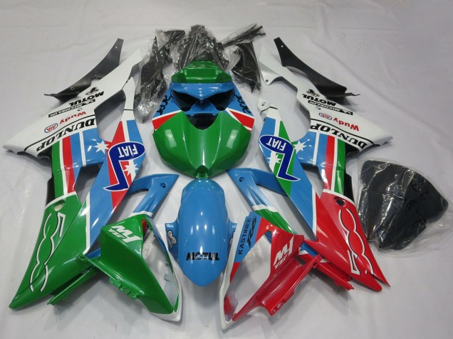 2008-2016 Yamaha R6 Motorcycle Fairings - White Light Blue Green Red Fiat Dunlop Michelin Motul Canada for Sale