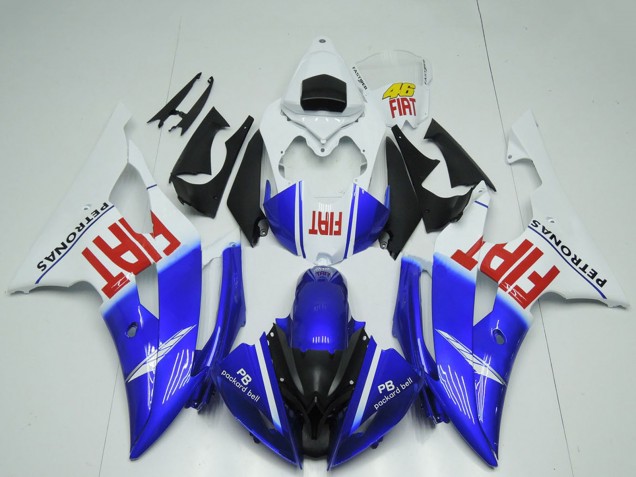 2008-2016 Yamaha R6 Motorcycle Fairings - White Blue Red Black Fiat Canada for Sale