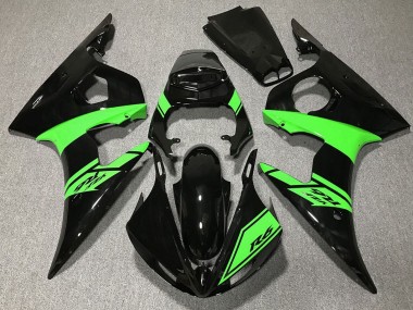 2003-2004 Yamaha R6 Motorcycle Fairings - Glossy Black Green Canada for Sale