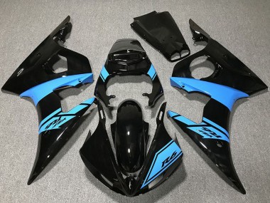 2003-2004 Yamaha R6 Motorcycle Fairings - Glossy Black Light Blue Canada for Sale