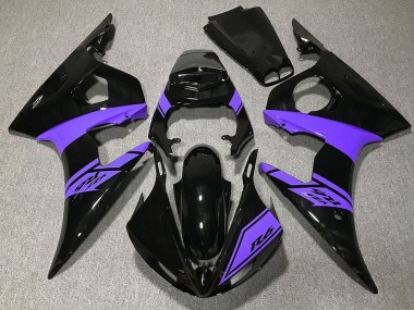 2003-2004 Yamaha R6 Motorcycle Fairings - Glossy Black Purple Canada for Sale