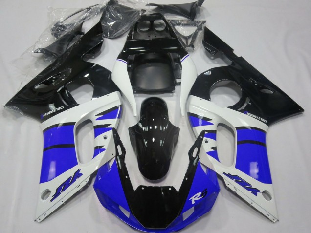 1998-2002 Yamaha R6 Motorcycle Fairings - White Blue Glossy Black Canada for Sale