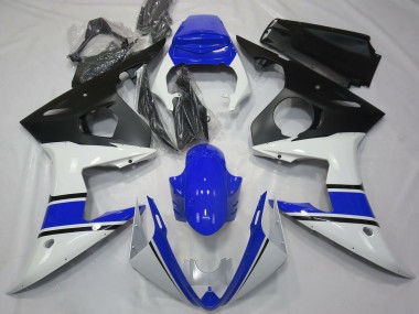 2003-2004 Yamaha R6 Motorcycle Fairings - White Blue Matte Black Canada for Sale