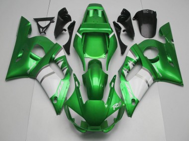 1998-2002 Yamaha R6 Motorcycle Fairings - Green White Canada for Sale