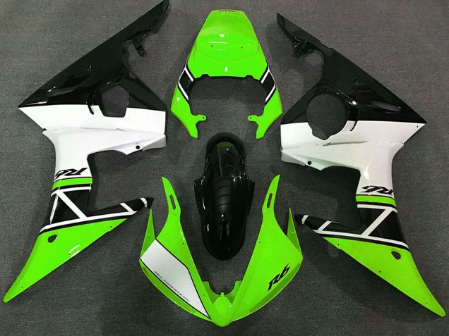 2003-2004 Yamaha R6 Motorcycle Fairings - Green White Glossy Black Canada for Sale
