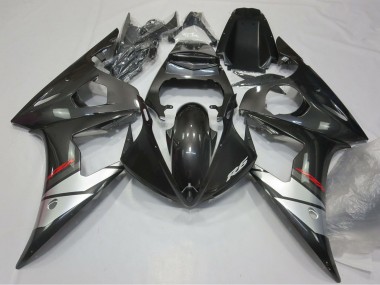 2005 Yamaha R6 Motorcycle Fairings - Glossy Black Silver Canada for Sale