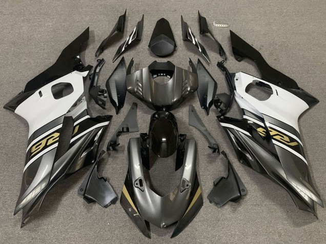 2017-2023 Yamaha R6 Motorcycle Fairings - White Grey Glossy Black Gold Canada for Sale