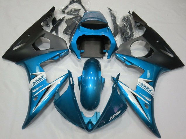 2003-2004 Yamaha R6 Motorcycle Fairings - Blue White Matte Black Canada for Sale