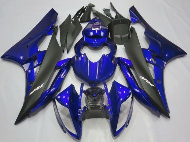 2006-2007 Yamaha R6 Motorcycle Fairings - Blue Matte Black Canada for Sale