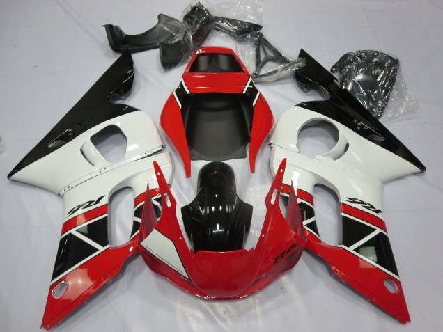 1998-2002 Yamaha R6 Motorcycle Fairings - Red White Glossy Black OEM Style Canada for Sale