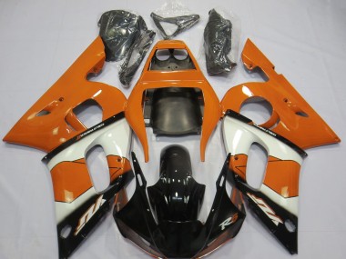 1998-2002 Yamaha R6 Motorcycle Fairings - Orange White Glossy Black Canada for Sale