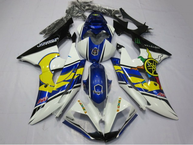2008-2016 Yamaha R6 Motorcycle Fairings - White Blue Black Yellow Canada for Sale