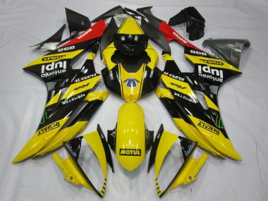 2006-2007 Yamaha R6 Motorcycle Fairings - Yellow Black Red Motul Monster Canada for Sale