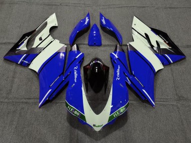 2015-2020 Ducati 959 1299 Motorcycle Fairings - Blue White Glossy Black Unibat Flex-Box OEM Style Canada for Sale