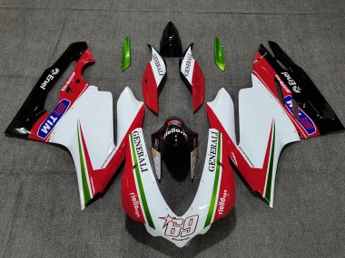 2015-2020 Ducati 959 1299 Motorcycle Fairings - White Red Green Glossy Black Generali Tim 69 Canada for Sale