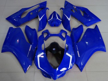 2011-2014 Ducati 1199 Motorcycle Fairings - Glossy Blue White Canada for Sale