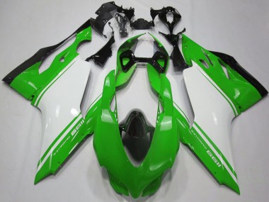 2011-2014 Ducati 1199 Motorcycle Fairings - Glossy Green White Black Canada for Sale