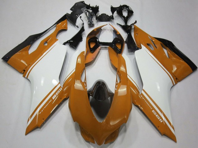 2011-2014 Ducati 1199 Motorcycle Fairings - Brown White Black Canada for Sale
