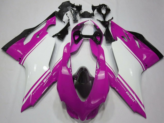 2011-2014 Ducati 1199 Motorcycle Fairings - Pink White Black Canada for Sale