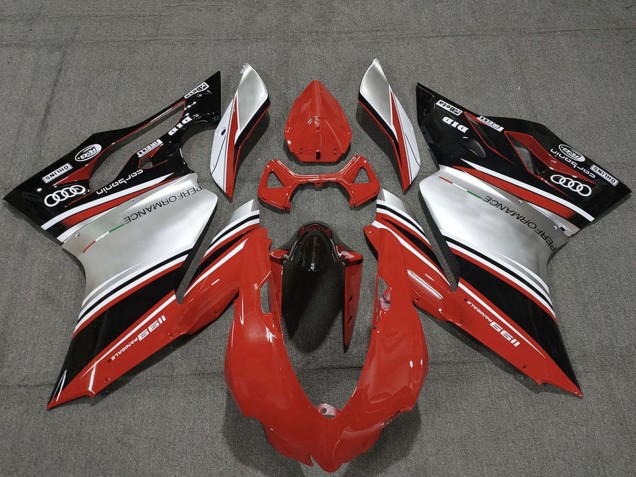 2011-2014 Ducati 1199 Motorcycle Fairings - Red Silver Black Performance Canada for Sale
