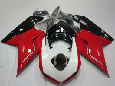 2007-2014 Ducati 1098 Motorcycle Fairings - Red White Glossy Black Canada for Sale